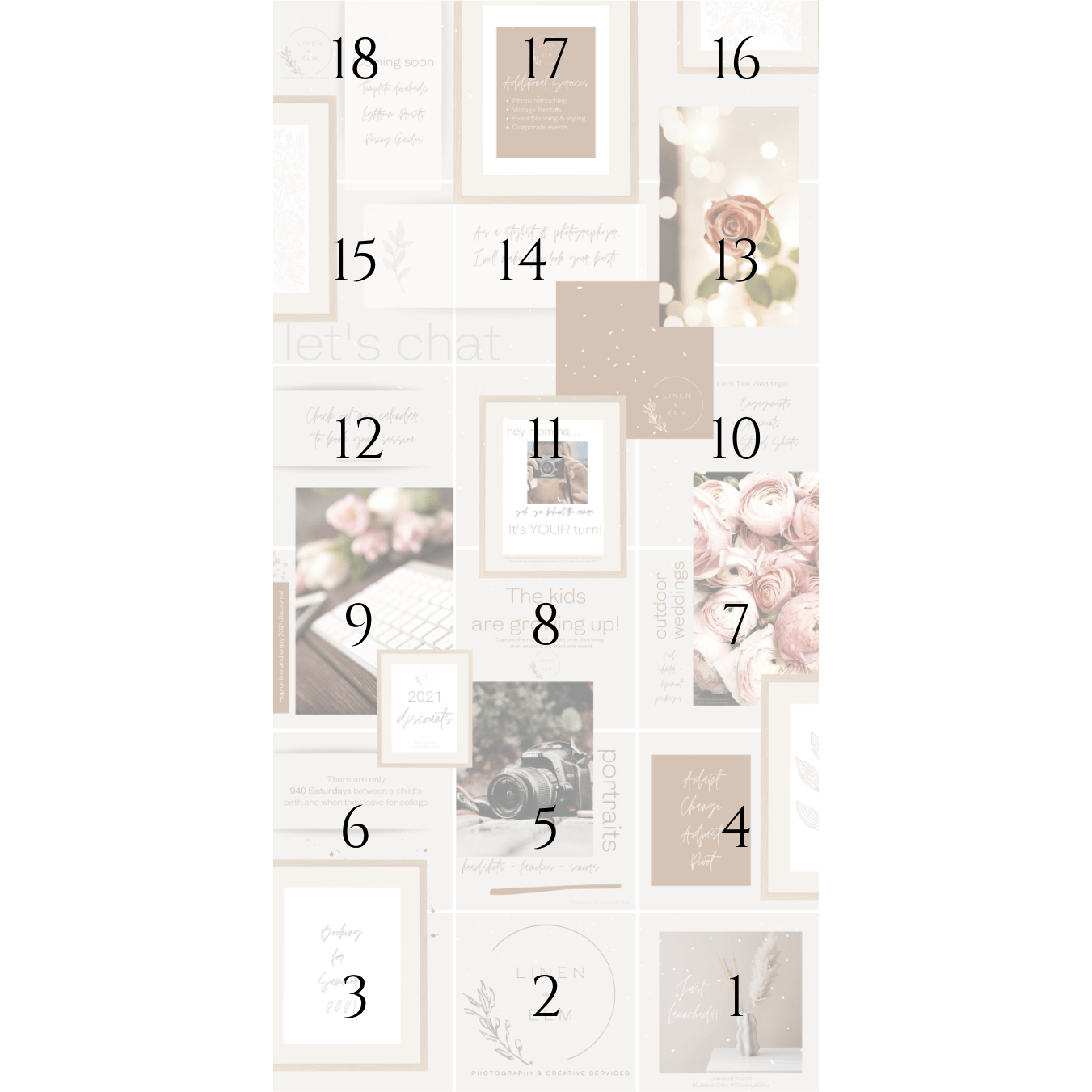 Instagram Puzzle Grid 18-Post Canva Template STORYTIME