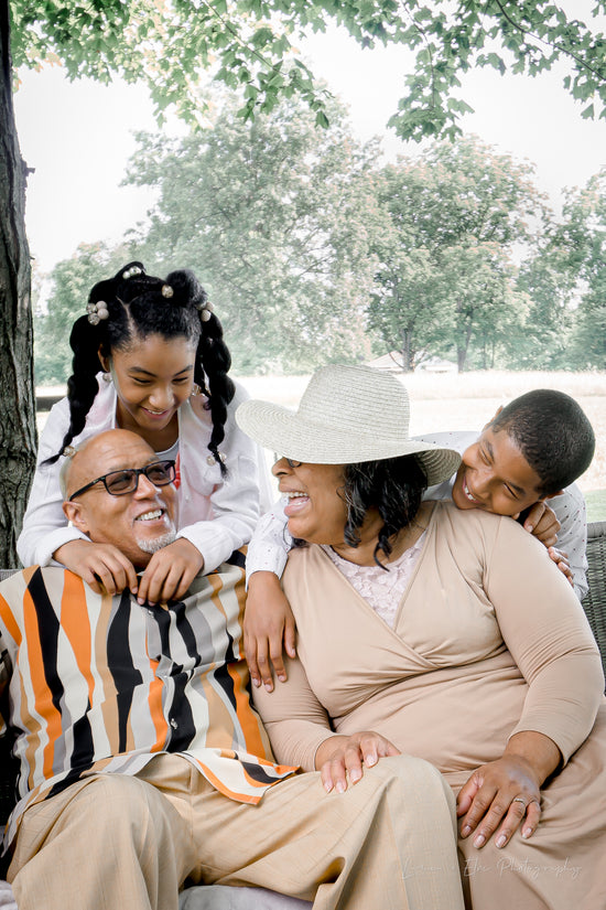 Family Photography by Linen & Elm Lifestyle portrait of family outdoors